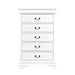 Mayville 5 Drawer Chest in White 2147W-9 - U&U Home Budget Furniture (Carteret, NJ)