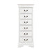 Mayville 6 Drawer Lingerie Chest in White 2147W-12 - U&U Home Budget Furniture (Carteret, NJ)