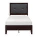 Edina Twin Panel Bed in Espresso-Hinted Cherry 2145T-1 - U&U Home Budget Furniture (Carteret, NJ)