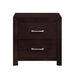 Edina 2 Drawer Nightstand in Espresso-Hinted Cherry 2145-4 - U&U Home Budget Furniture (Carteret, NJ)