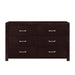 Edina 6 Drawer Dresser in Espresso-Hinted Cherry 2145-5 - U&U Home Budget Furniture (Carteret, NJ)