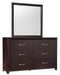 Edina Mirror in Espresso-Hinted Cherry 2145-6 - U&U Home Budget Furniture (Carteret, NJ)