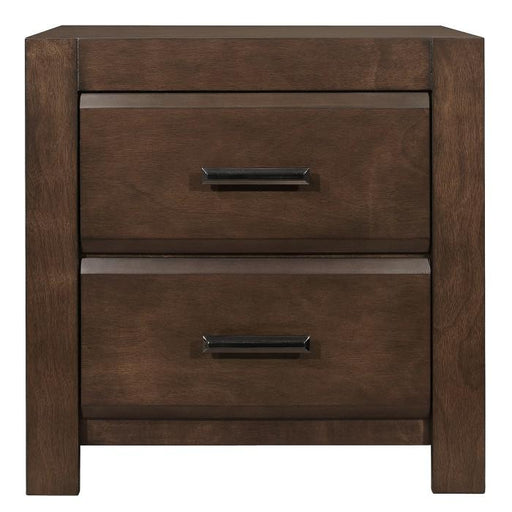 Erwan 2 Drawer Nightstand in Dark Walnut 1961-4 - U&U Home Budget Furniture (Carteret, NJ)