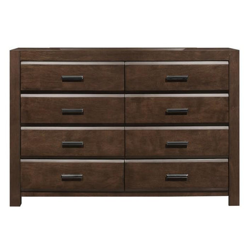 Erwan 8 Drawer Dresser in Dark Walnut 1961-5 - U&U Home Budget Furniture (Carteret, NJ)