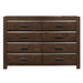 Erwan 8 Drawer Dresser in Dark Walnut 1961-5 - U&U Home Budget Furniture (Carteret, NJ)