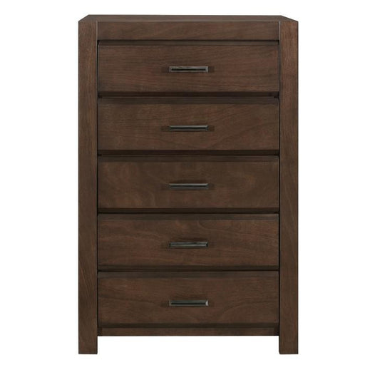 Erwan 5 Drawer Chest in Dark Walnut 1961-9 - U&U Home Budget Furniture (Carteret, NJ)