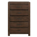 Erwan 5 Drawer Chest in Dark Walnut 1961-9 - U&U Home Budget Furniture (Carteret, NJ)