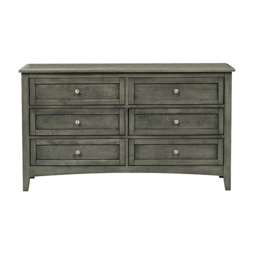 Garcia 6 Drawer Dresser in Gray 2046-5 - U&U Home Budget Furniture (Carteret, NJ)