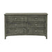 Garcia 6 Drawer Dresser in Gray 2046-5 - U&U Home Budget Furniture (Carteret, NJ)