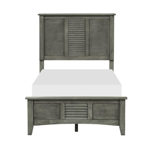 Garcia Twin Panel Bed in Gray - U&U Home Budget Furniture (Carteret, NJ)