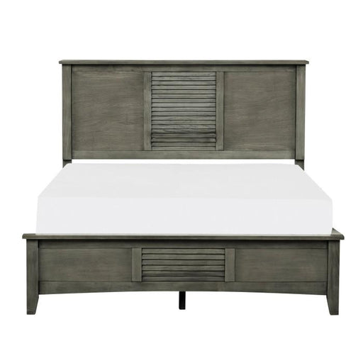 Garcia Full Panel Bed in Gray - U&U Home Budget Furniture (Carteret, NJ)