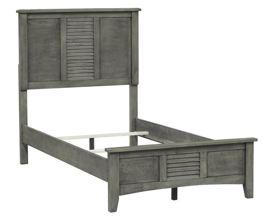 Garcia Full Panel Bed in Gray - U&U Home Budget Furniture (Carteret, NJ)