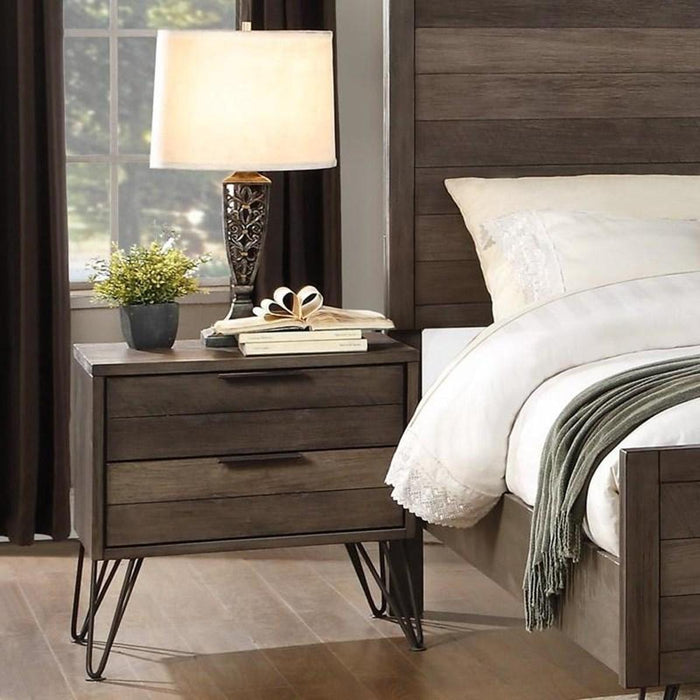 Urbanite Nightstand in Tri-tone Gray 1604-4 - U&U Home Budget Furniture (Carteret, NJ)