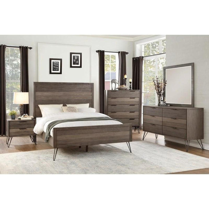 Urbanite Mirror in Tri-tone Gray 1604-6 - U&U Home Budget Furniture (Carteret, NJ)