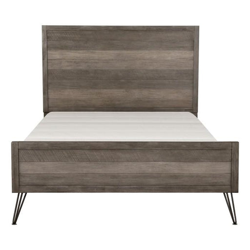 Urbanite Full Panel Bed in Tri-tone Gray 1604F-1* - U&U Home Budget Furniture (Carteret, NJ)
