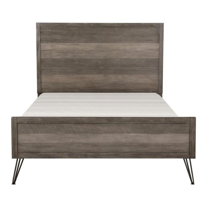Urbanite Queen Panel Bed in Tri-tone Gray 1604-1* - U&U Home Budget Furniture (Carteret, NJ)