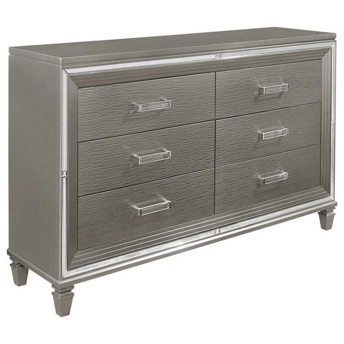 Tamsin Dresser in Silver Grey Metallic 1616-5 - U&U Home Budget Furniture (Carteret, NJ)