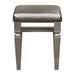 Tamsin Vanity Stool in Silver Grey Metallic 1616-14 - U&U Home Budget Furniture (Carteret, NJ)