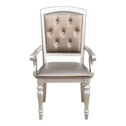 Orsina Arm Chair in Silver (Set of 2) - U&U Home Budget Furniture (Carteret, NJ)