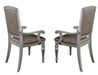 Orsina Arm Chair in Silver (Set of 2) - U&U Home Budget Furniture (Carteret, NJ)