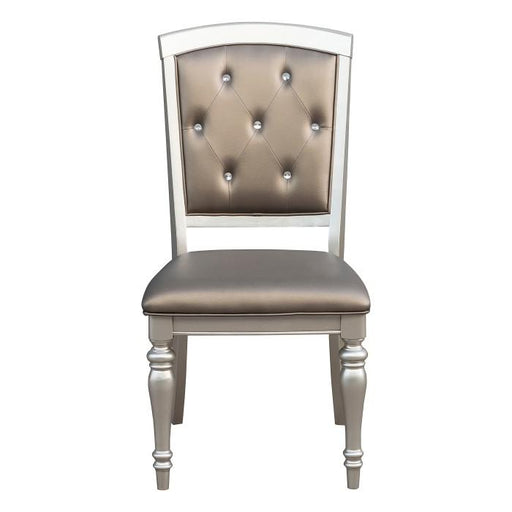 Orsina Side Chair in Silver (Set of 2) - U&U Home Budget Furniture (Carteret, NJ)