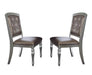 Orsina Side Chair in Silver (Set of 2) - U&U Home Budget Furniture (Carteret, NJ)