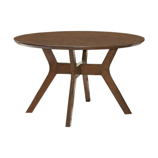 Edam Round Dining Table in Light Oak 5492-52 - U&U Home Budget Furniture (Carteret, NJ)
