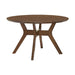 Edam Round Dining Table in Light Oak 5492-52 - U&U Home Budget Furniture (Carteret, NJ)