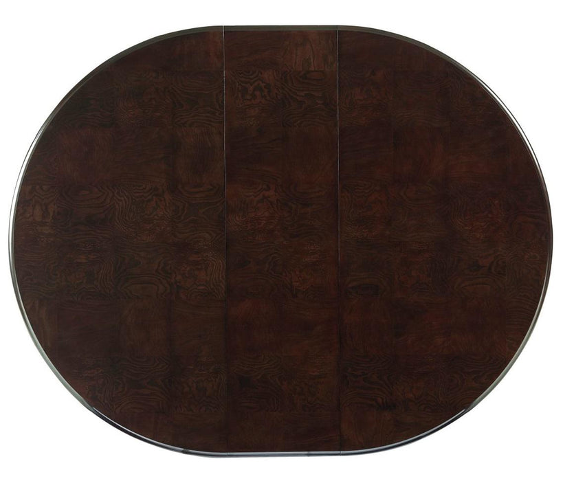 Savion Round/Oval Dining Table in Espresso 5494-76* - U&U Home Budget Furniture (Carteret, NJ)