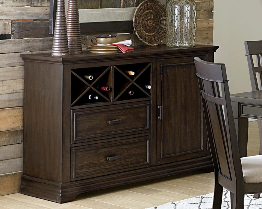 Makah Server in Dark Brown 5496-40 - U&U Home Budget Furniture (Carteret, NJ)