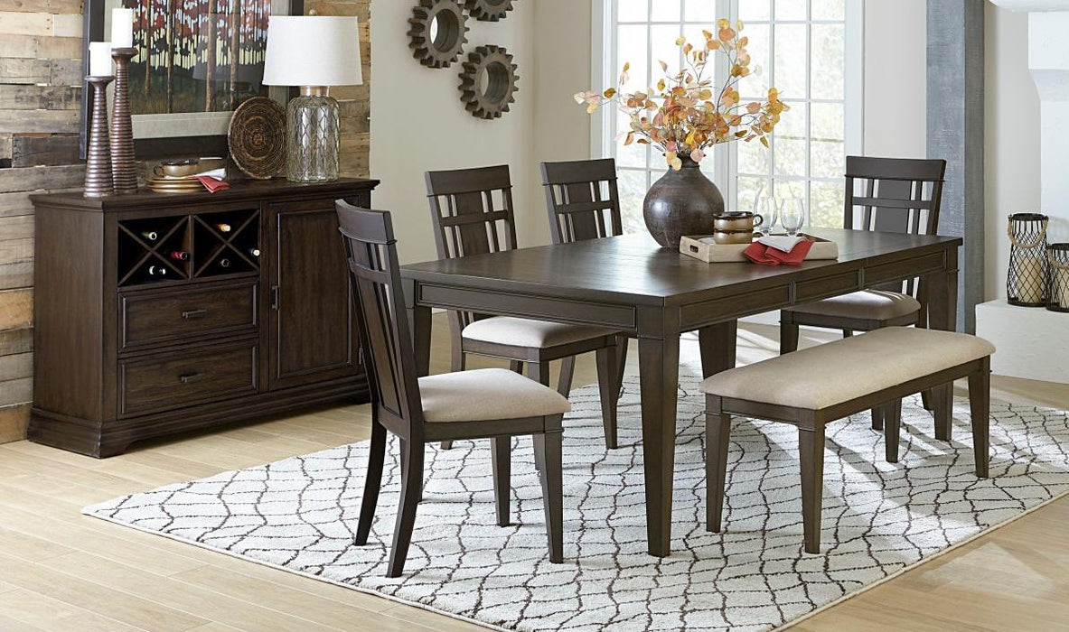 Makah Dining Table in Dark Brown 5496-78 - U&U Home Budget Furniture (Carteret, NJ)