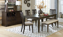 Makah Dining Table in Dark Brown 5496-78 - U&U Home Budget Furniture (Carteret, NJ)
