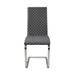 Yannis Side Chair in Chrome Metal  (Set of 2) - U&U Home Budget Furniture (Carteret, NJ)
