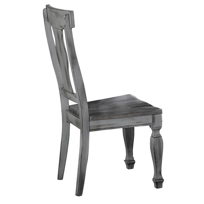 Fulbright Side Chair in Gray (Set of 2) - U&U Home Budget Furniture (Carteret, NJ)