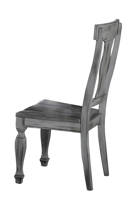 Fulbright Side Chair in Gray (Set of 2) - U&U Home Budget Furniture (Carteret, NJ)