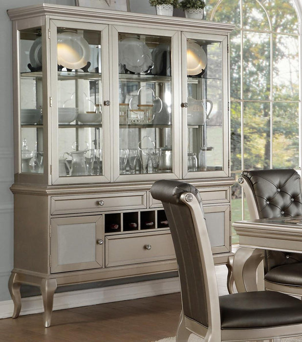 Crawford Buffet and Hutch in Silver 5546-50* - U&U Home Budget Furniture (Carteret, NJ)