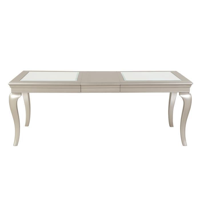 Crawford Dining Table in Silver 5546-84 - U&U Home Budget Furniture (Carteret, NJ)