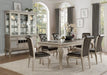 Crawford Dining Table in Silver 5546-84 - U&U Home Budget Furniture (Carteret, NJ)