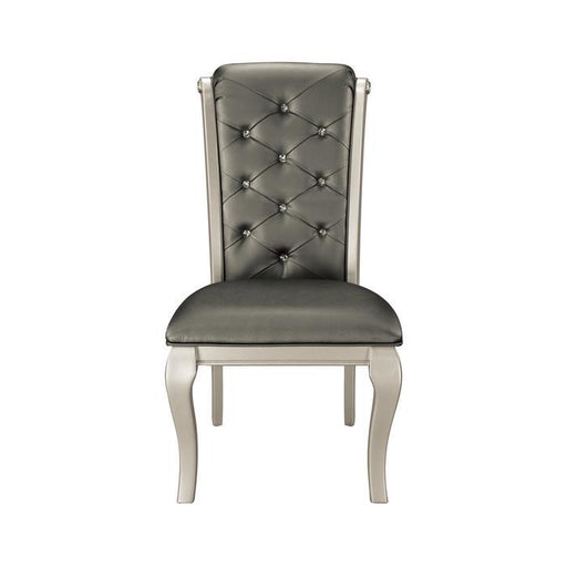 Crawford Side Chair in Silver (Set of 2) - U&U Home Budget Furniture (Carteret, NJ)