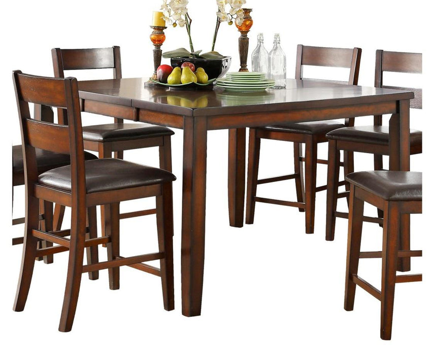 Mantello Counter Height Chair in Cherry (Set of 2) - U&U Home Budget Furniture (Carteret, NJ)