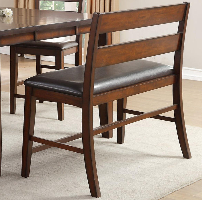 Mantello Counter Height Bench in Cherry 5547-24BH - U&U Home Budget Furniture (Carteret, NJ)