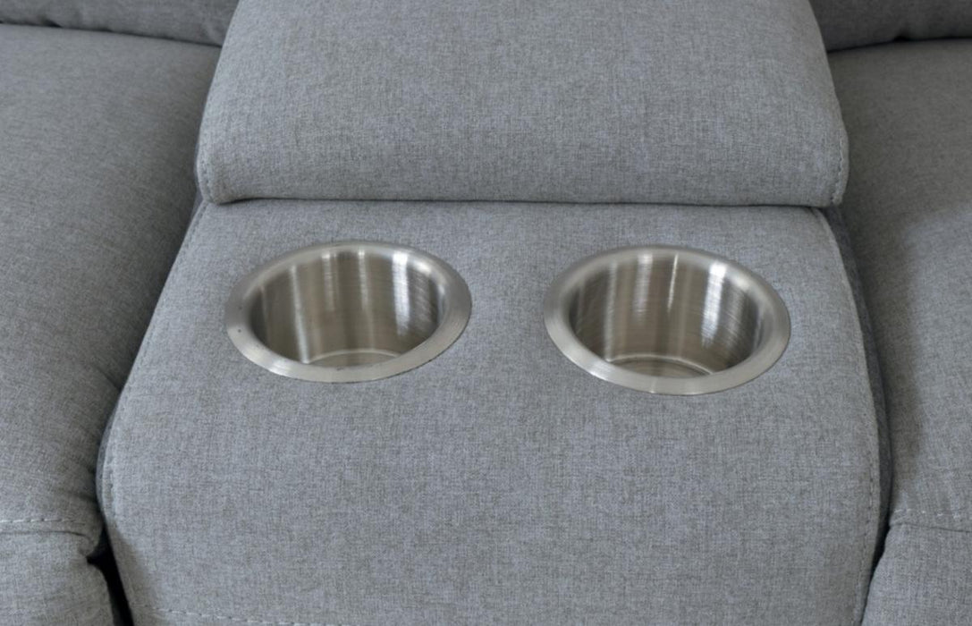 Maroni Console in Dark Gray/Light Gray 8259-CN - U&U Home Budget Furniture (Carteret, NJ)