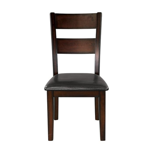Mantello Side Chair in Cherry (Set of 2) - U&U Home Budget Furniture (Carteret, NJ)