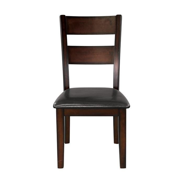 Mantello Side Chair in Cherry (Set of 2) - U&U Home Budget Furniture (Carteret, NJ)