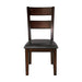 Mantello Side Chair in Cherry (Set of 2) - U&U Home Budget Furniture (Carteret, NJ)