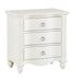 Meghan 3 Drawer Nightstand in White 2058WH-4 - U&U Home Budget Furniture (Carteret, NJ)