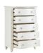 Meghan 5 Drawer Chest in White 2058WH-9 - U&U Home Budget Furniture (Carteret, NJ)