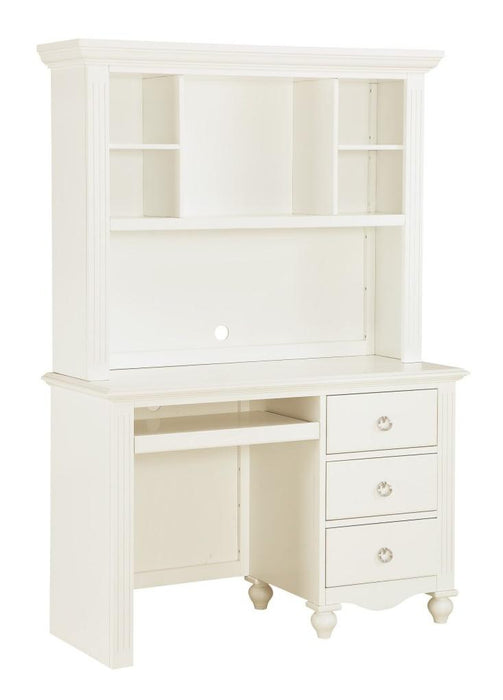 Meghan Writing Hutch/ Desk Set in White 2058WH-14* - U&U Home Budget Furniture (Carteret, NJ)