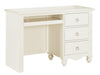 Meghan 3 Drawer Writing Desk in White 2058WH-15 - U&U Home Budget Furniture (Carteret, NJ)