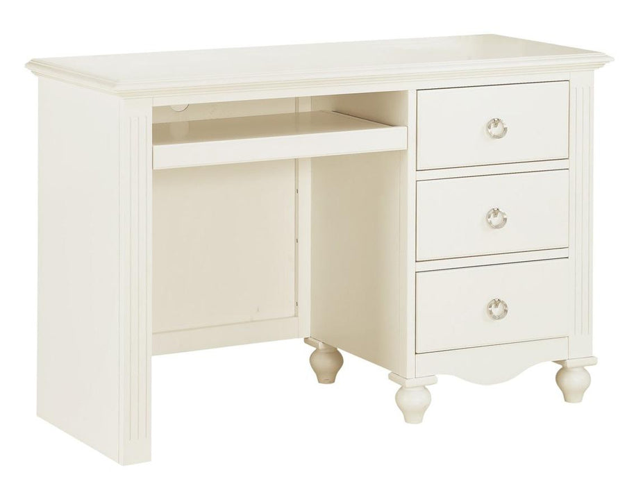 Meghan 3 Drawer Writing Desk in White 2058WH-15 - U&U Home Budget Furniture (Carteret, NJ)